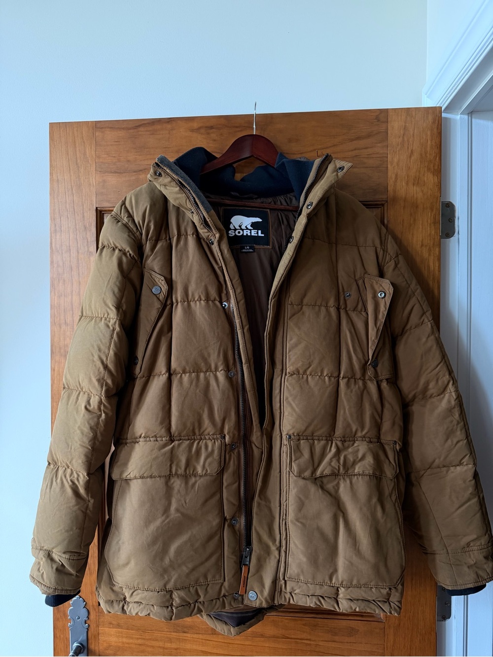 Sorel Men's Tan Quilted Puffer Jacket with Hood